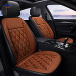 détail des coutures haute qualité et du branchement 12v du coussin chauffant siège auto
