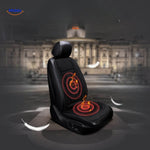 coussin chauffant auto avec surpiqûres losange en orange et noir, style sport