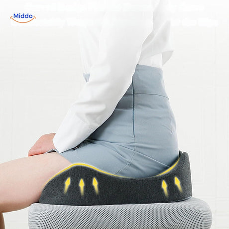 coussin ergonomique en mousse mémoire pour le soutien du dos sur chaise de bureau