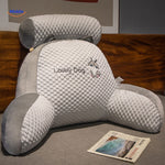 coussin lombaire design toast jaune, accessoire fun et ergonomique pour le dos