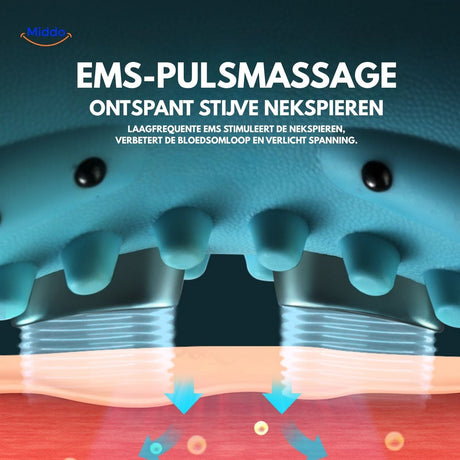 massage EMS par impulsions électriques pour soulager les muscles cervicaux raides et douloureux
