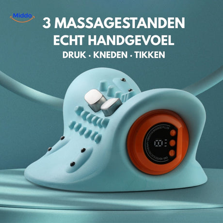 coussin de massage nuque avec 6 niveaux d'intensité électrique pour un confort personnalisé