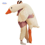 coussin oie blanche ultra-moelleux en situation, peluche confort parfaite pour se détendre