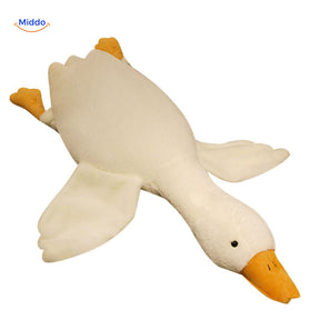 coussin peluche oie blanche géante en grande taille, idéale pour câliner et décorer