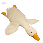 coussin peluche oie blanche géante en grande taille, idéale pour câliner et décorer