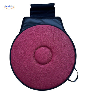 coussin de siège auto rotatif rouge utilisable aussi au bureau pour la relaxation