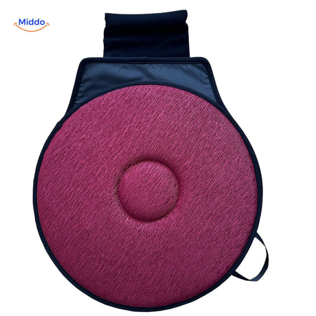 coussin de siège auto rotatif rouge utilisable aussi au bureau pour la relaxation