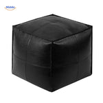 coussin tatami en cuir dans une chambre stylisée, parfait pour une décoration élégante
