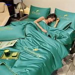 couverture rafraîchissante en coloris vert, fraîche et tendance pour une chambre cosy et apaisante