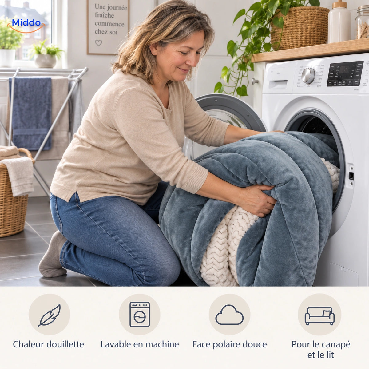 CozyFleece – Lavage de la couverture en machine