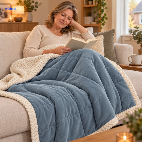 CozyFleece – Un moment de détente sur le canapé