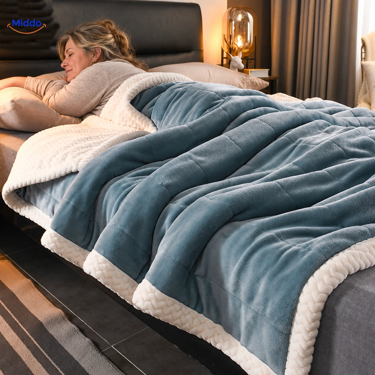 CozyFleece – Un moment douillet au lit