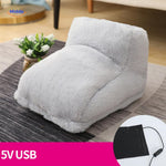 Cozypaws Chauffe-pieds bleu clair avec connexion USB Middo