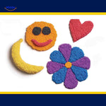 creativafoam klei vormen van smiley hart banaan en bloem www.middo.nl
