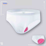 culotte de cyclisme femme coloris blanc avec coussin gel pour la protection des hanches