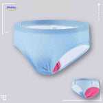 culotte de cyclisme femme coloris bleu avec coussin gel intégré et matière respirante