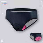 culotte de cyclisme femme coloris bleu marine avec coussin gel pour la protection des hanches