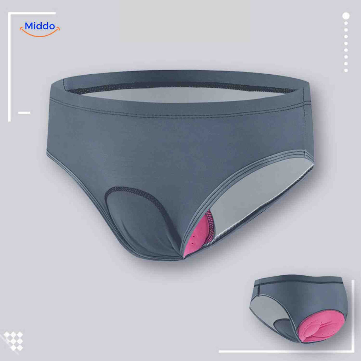 culotte de cyclisme femme coloris gris foncé avec coussin gel et tissu respirant