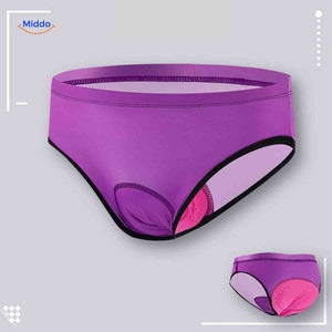 culotte de cyclisme femme coloris violet avec coussin gel intégré et séchage rapide