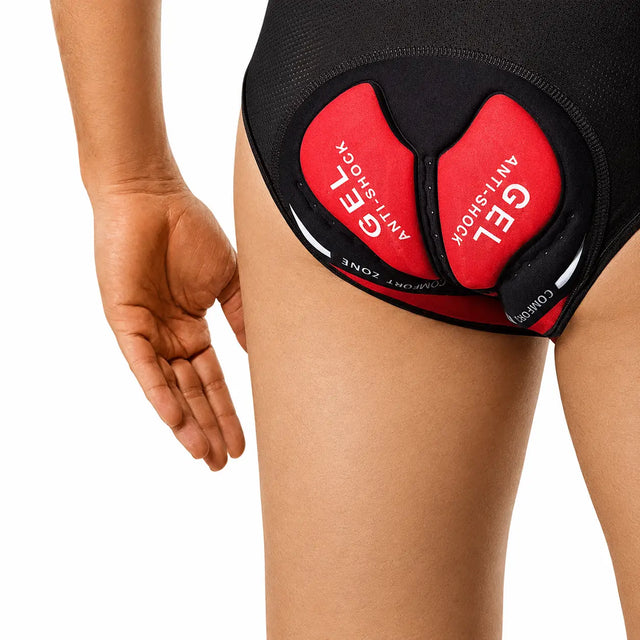 Cuissard cycliste homme Cyclira Men avec rembourrage 3D, rouge, nettoyage de vélo, vue 1