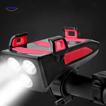 cyclomax fietsgadget telefoonhouder powerbank licht claxon rood accent www.middo.nl