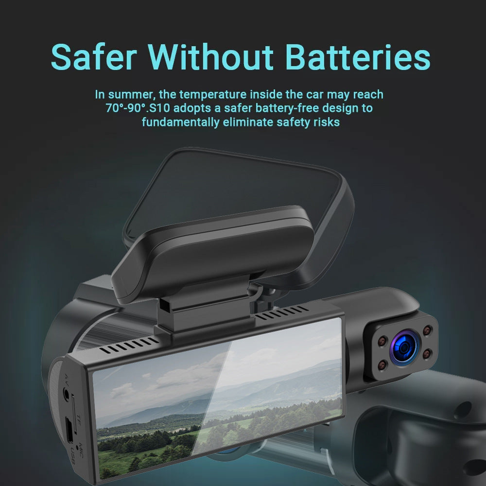 dashcam pro sans batterie interne alimentée directement par le véhicule pour plus de fiabilité