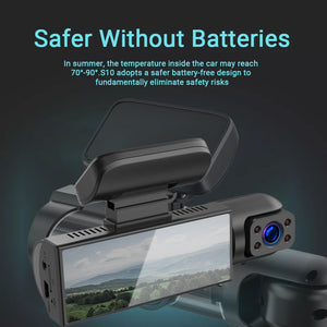 dashcam pro sans batterie interne alimentée directement par le véhicule pour plus de fiabilité