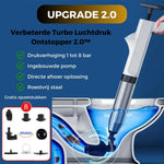 déboucheur à pression d'air turbo 2.0 avec accessoires et spécifications techniques inclus