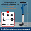 déboucheur turbo 2.0 en coloris bleu avec détails de la tête et du manche
