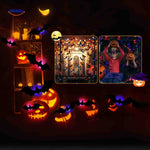 décoration de fête halloween avec chauves-souris 3d lumineuses led pour une ambiance effrayante