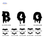 décoration halloween avec lettres boo et chauves-souris 3d led, ambiance festive et effrayante