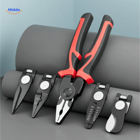 dénudeur de fil 6-en-1 avec design multi-embouts pour différents calibres de câble