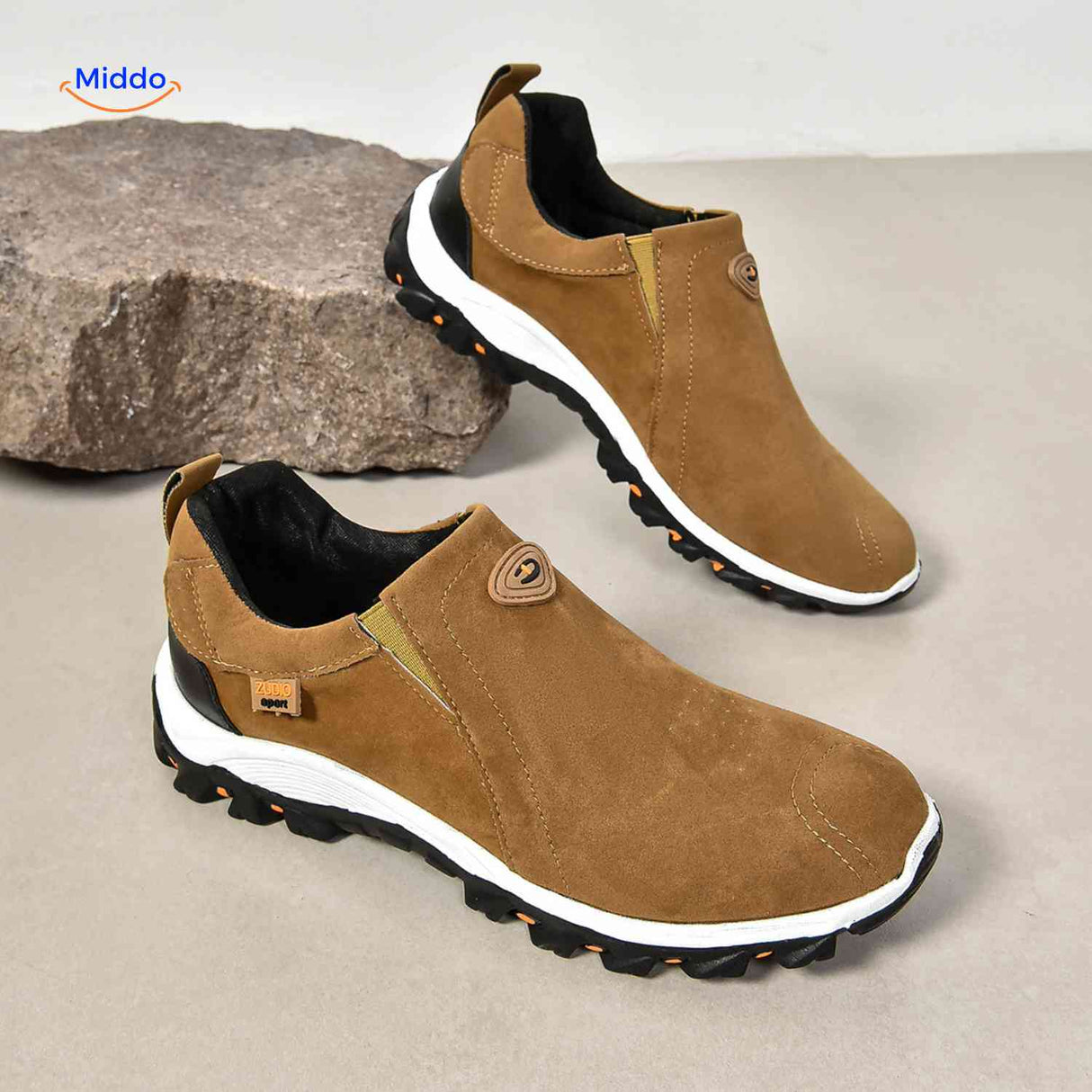 Chaussures homme Stridex à enfiler en suède, noir, vue 22