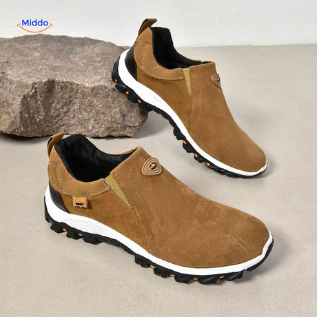 Chaussures homme Stridex à enfiler en suède, noir, vue 22