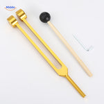 diapason de guérison doré à tête ronde de 21,5 cm pour la sonothérapie