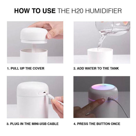 diffuseur aromatique magic air : guide d'utilisation pour remplir le réservoir d'eau et régler les fonctions