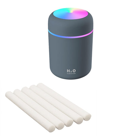 diffuseur aromatique magic air coloris noir avec cinq cotons de rechange pour une diffusion longue durée