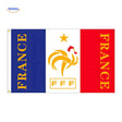 drapeau de l'équipe de France avec logo FFF, idéal pour supporter les Bleus en coupe du monde