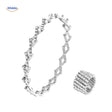 duo argenté strass transparents : bague réglable portée en doigt et en bracelet côte à côte