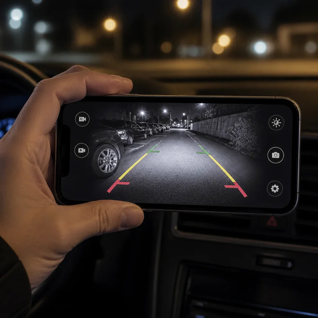 Caméra de recul EasyCam Pro WiFi avec vision nocturne, vision nocturne, application smartphone, vue 8