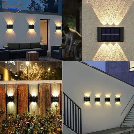 lampe solaire murale led étanche, éclairage extérieur économe en énergie sans câblage