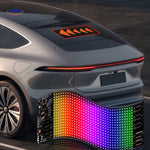 panneau LED matrix DriveFlex coloré présenté comme accessoire automobile