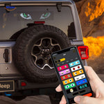 écran LED matrix DriveFlex avec plusieurs effets d'animation sur jeep