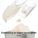 Eenvoudig te legen opvangbak voor huisdierverzorgingskit.