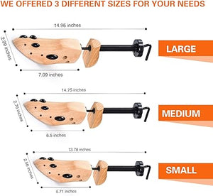 embauchoirs tendeurs disponibles en trois tailles pour s'adapter à toutes les pointures