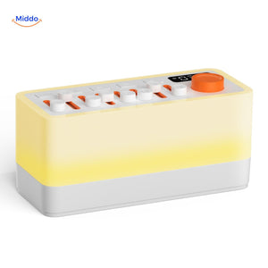 enceinte avec lumière jaune chaude et thérapie sonore pour améliorer la qualité du sommeil