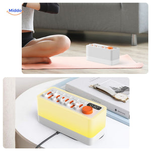 enceinte compacte et portable avec veilleuse rgb, idéale pour le salon ou la chambre