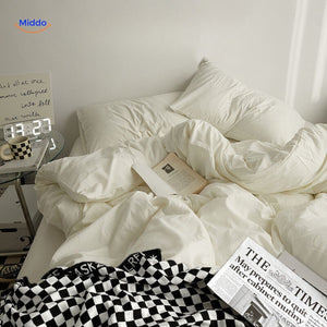 ensemble de literie jaune et crème au style chaleureux pour un sommeil confortable