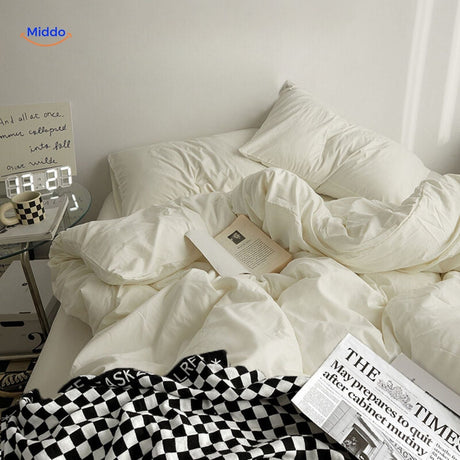 ensemble de literie jaune et crème au style chaleureux pour un sommeil confortable