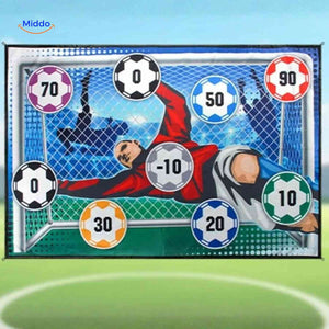 entraînement de tir au football avec cible à points pour enfants